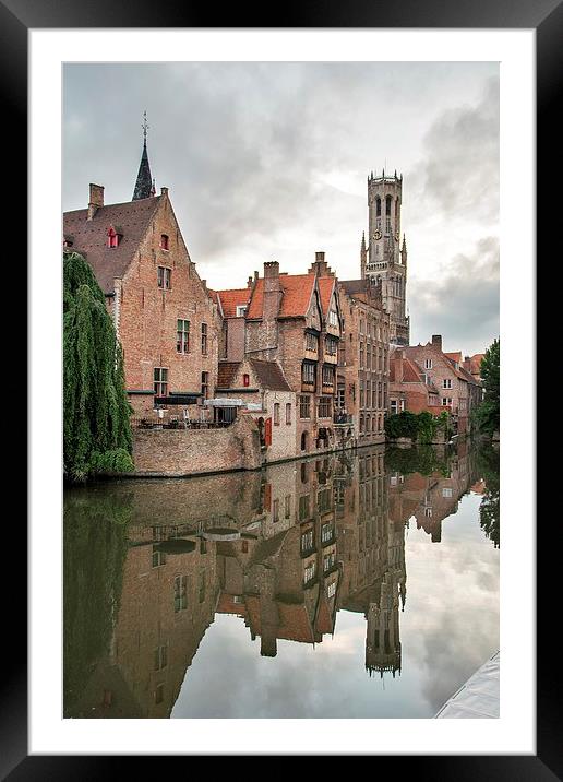  Reflections of Bruges Framed Mounted Print by Dan Ward