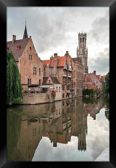  Reflections of Bruges Framed Print by Dan Ward