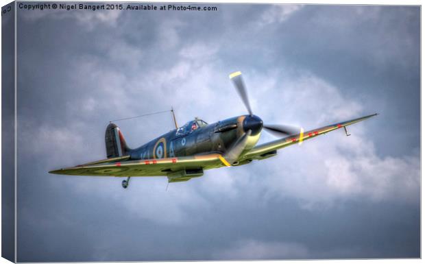  Supermarine Spitfire Mk Ia P7308 Canvas Print by Nigel Bangert