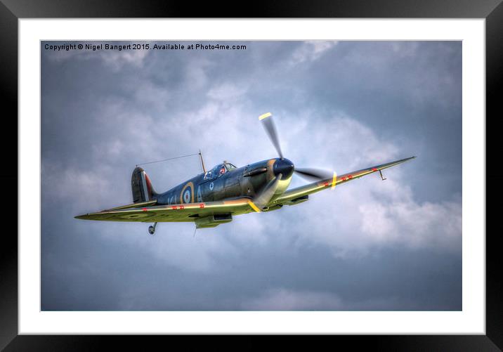  Supermarine Spitfire Mk Ia P7308 Framed Mounted Print by Nigel Bangert
