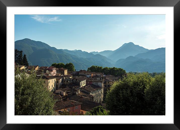  Roof tops of Barga, Tuscany Framed Mounted Print by Dan Ward