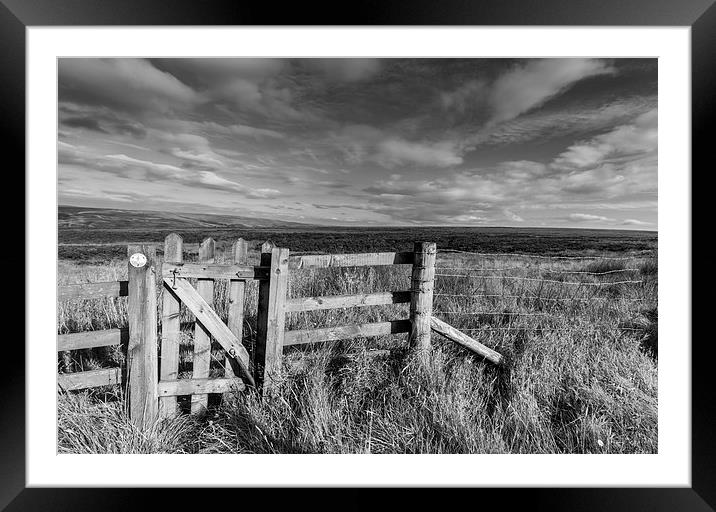 Peak District moors near the Cat and Fiddle Framed Mounted Print by Chris Warham