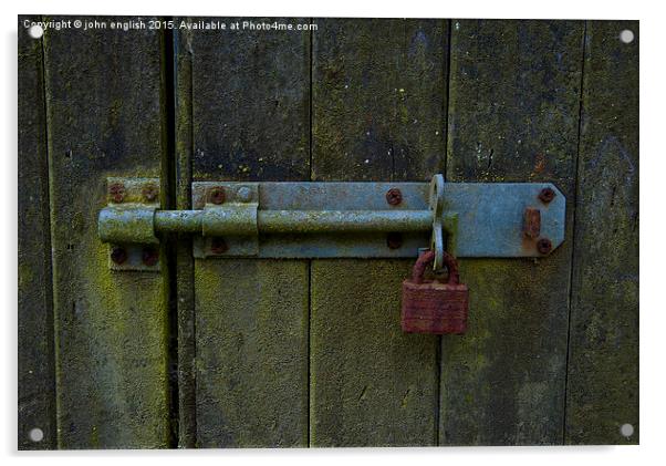  the rusted padlock Acrylic by john english