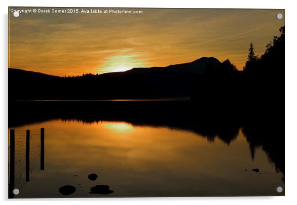  Loch Ard - sundown Acrylic by Derek Corner