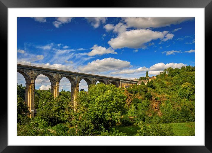 Spectacular Roman Viaduct, Dinan, France Framed Mounted Print by Mark Llewellyn