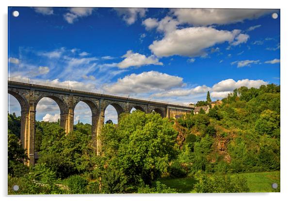 Spectacular Roman Viaduct, Dinan, France Acrylic by Mark Llewellyn