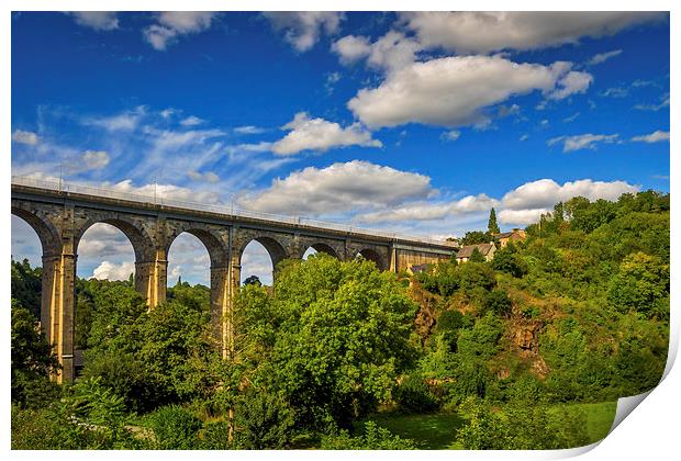 Spectacular Roman Viaduct, Dinan, France Print by Mark Llewellyn
