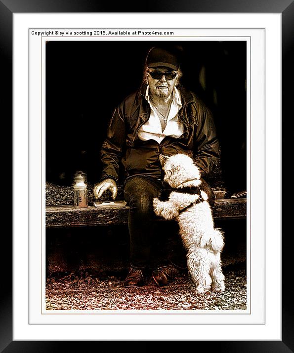  One man and his dog Framed Mounted Print by sylvia scotting