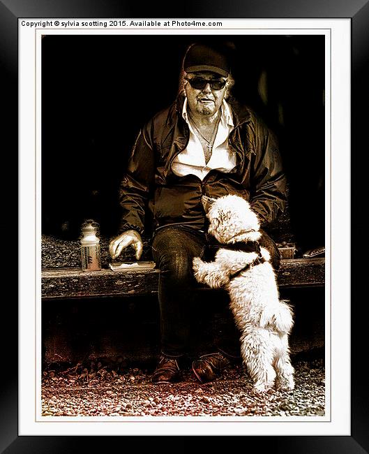  One man and his dog Framed Print by sylvia scotting
