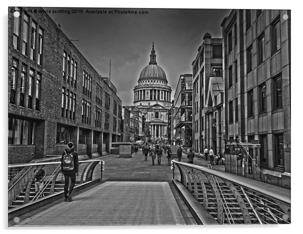  St pauls cathedral  Acrylic by sylvia scotting