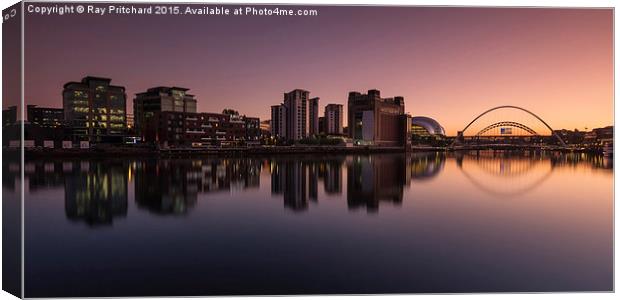 Sunset on the River Tyne Canvas Print by Ray Pritchard