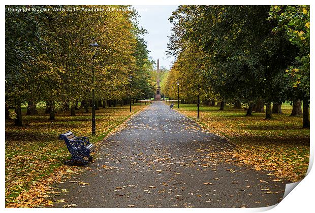 Autumn in Sefton Park Print by Jason Wells