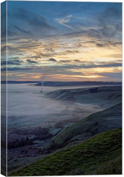 Hope Valley Inversion and Sunrise  Canvas Print by Darren Galpin