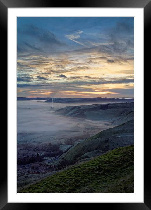 Hope Valley Inversion and Sunrise  Framed Mounted Print by Darren Galpin