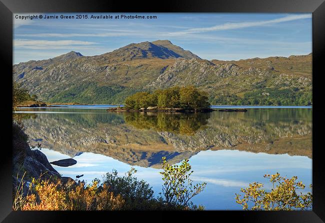  Loch Maree Reflections Framed Print by Jamie Green
