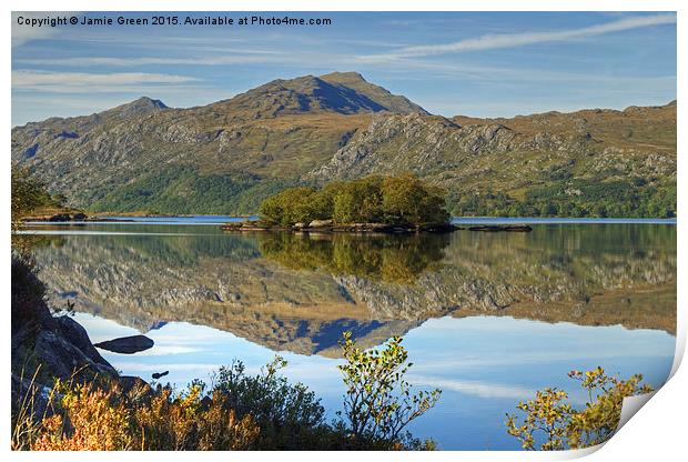  Loch Maree Reflections Print by Jamie Green