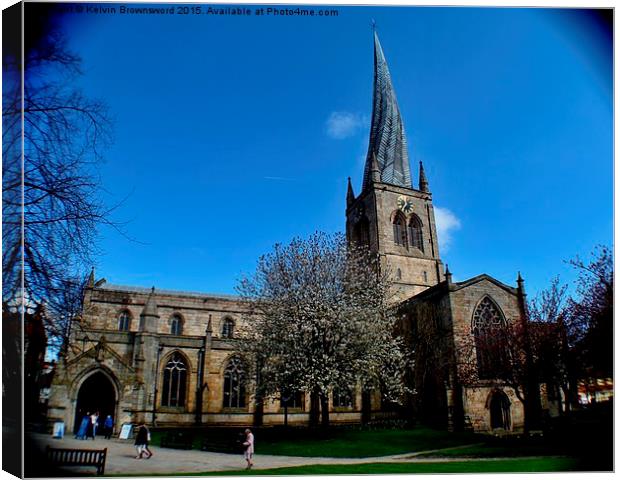  Crooked Spire, Chesterfield Canvas Print by Kelvin Brownsword