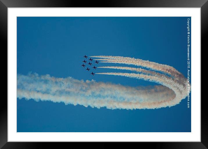  Up and Over - Red Arrows Framed Mounted Print by Kelvin Brownsword
