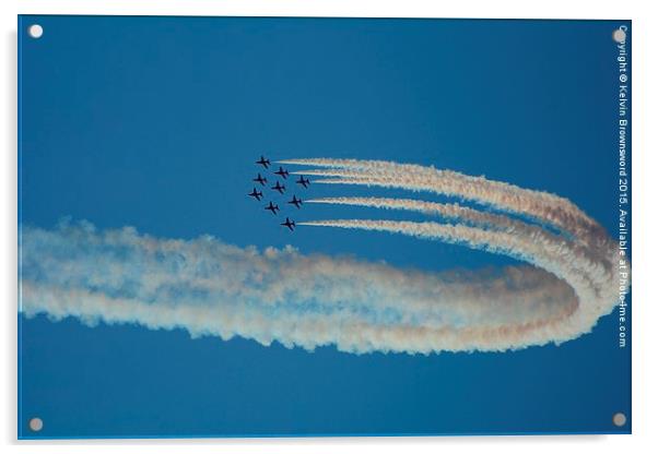  Up and Over - Red Arrows Acrylic by Kelvin Brownsword