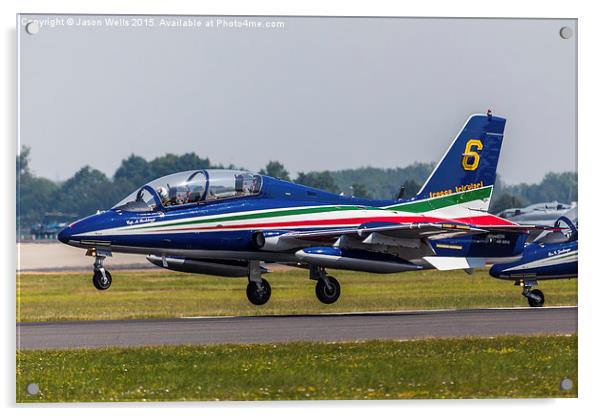  Frecce Tricolori number 6 taking off Acrylic by Jason Wells