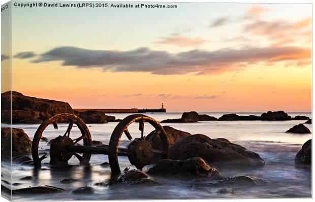 Old Wheels - Seaham Canvas Print by David Lewins (LRPS)
