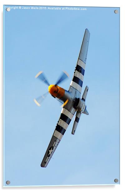 North American P-51 Mustang Acrylic by Jason Wells