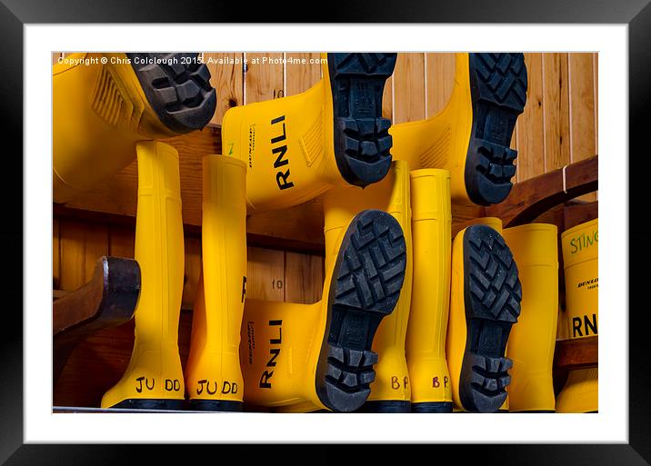  Wellies at the ready Framed Mounted Print by Chris Colclough