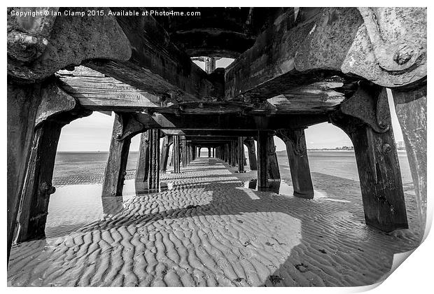  Under the pier Print by Ian Clamp