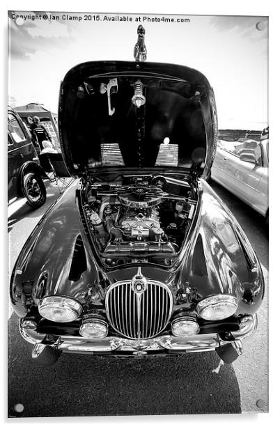  Jaguar 3.2 litre Saloon car Acrylic by Ian Clamp