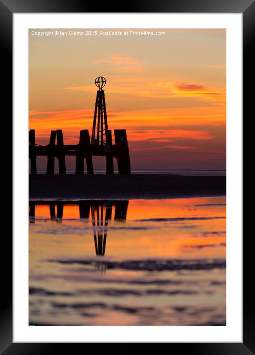  Sunset Jetty Framed Mounted Print by Ian Clamp