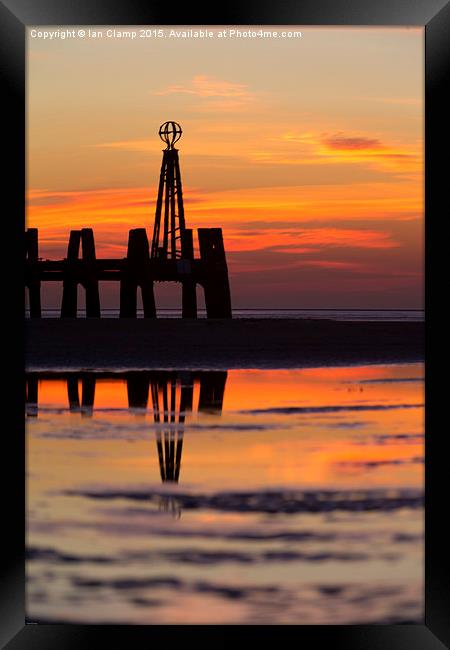  Sunset Jetty Framed Print by Ian Clamp