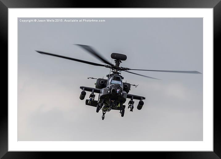 AH-64D Apache hovering in front of the crowd Framed Mounted Print by Jason Wells