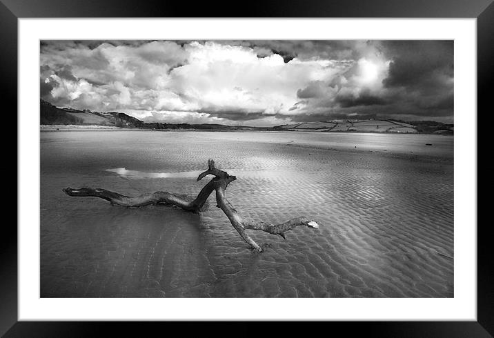 The Turn, Black and White Framed Mounted Print by Simon Gladwin