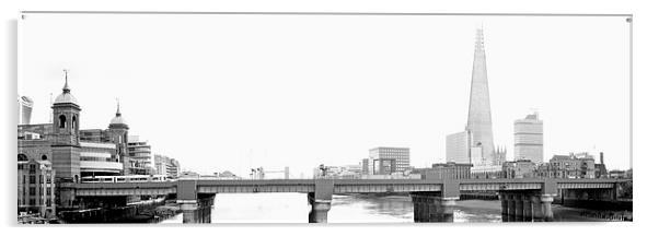 Cannon Street Railway Bridge Acrylic by Victor Burnside