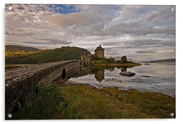 Morning Reflections, Eilean Donan Castle. Acrylic by Martin Appleby