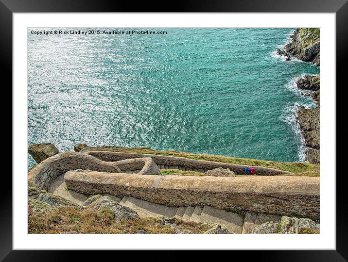  Steps to South Stack Lighthouse Framed Mounted Print by Rick Lindley