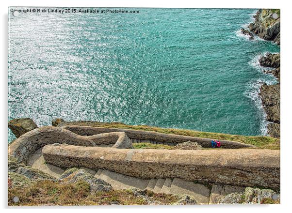  Steps to South Stack Lighthouse Acrylic by Rick Lindley