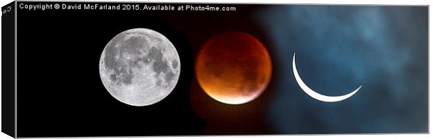  Three Moons in the sky Canvas Print by David McFarland