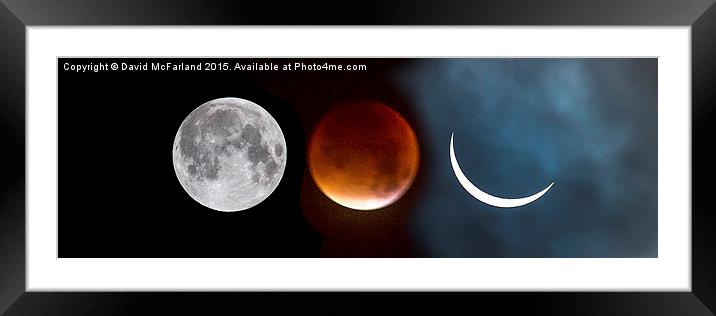  Three Moons in the sky Framed Mounted Print by David McFarland