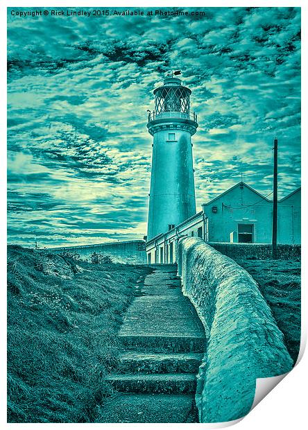 South Stack Lighthouse Print by Rick Lindley