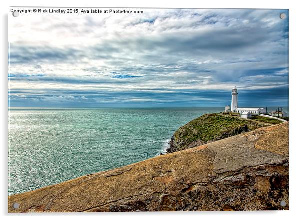 South Stack Lighthouse Acrylic by Rick Lindley