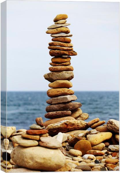  Stacking Stones Canvas Print by Paul M Baxter
