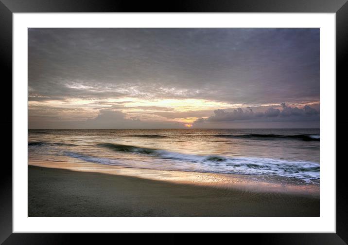 Carolina Beach Morning Framed Mounted Print by Greg Mimbs