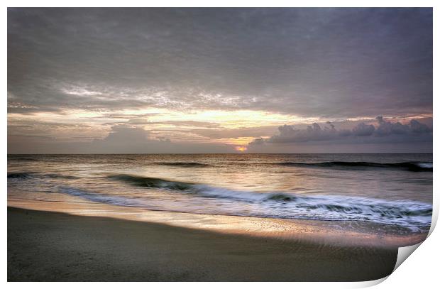 Carolina Beach Morning Print by Greg Mimbs