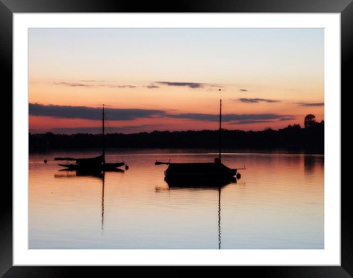  Suffolk Sunset Framed Mounted Print by chrissy woodhouse