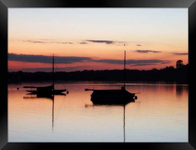  Suffolk Sunset Framed Print by chrissy woodhouse
