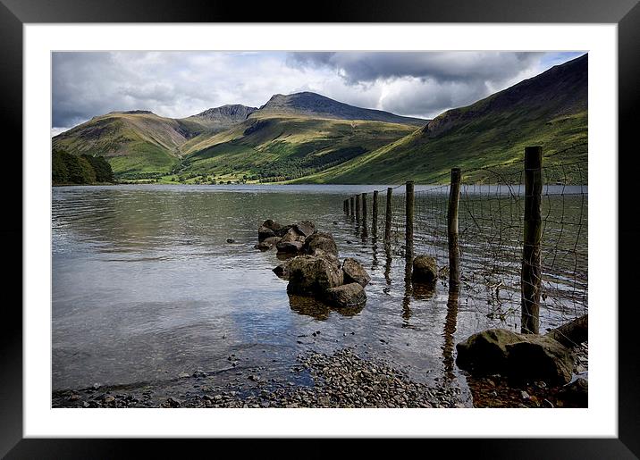  Scafell Across Wastwater Framed Mounted Print by Jacqi Elmslie