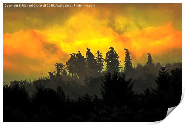  Misty Sunrise Print by Richard Cruttwell