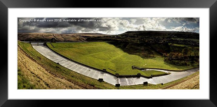 Butterley Spillway Framed Mounted Print by Sharon Cain