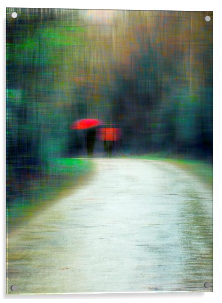  Walk In The Rain  Acrylic by Florin Birjoveanu